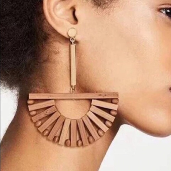 Anthropologie Windmill Bamboo Earrings - Picture 2 of 5